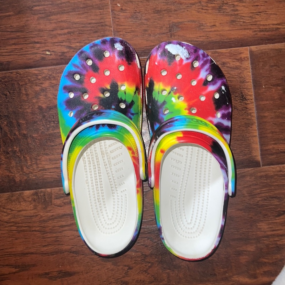 Rainbow crocs